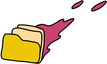 Folders with a comet tail