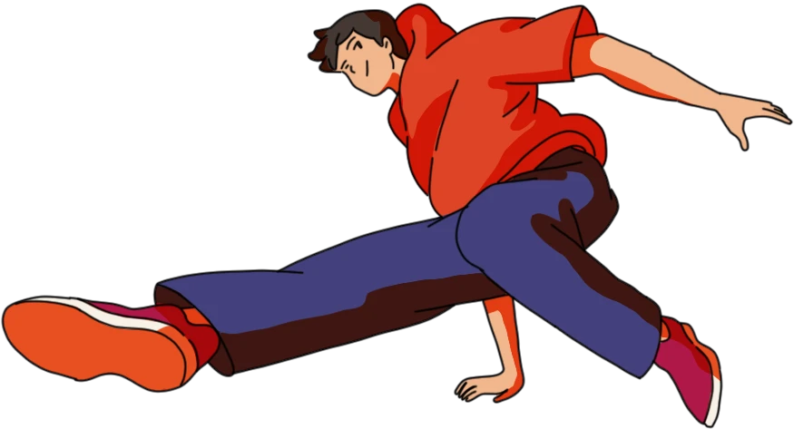 Man jumping illustration