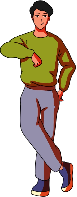 Man standing illustration